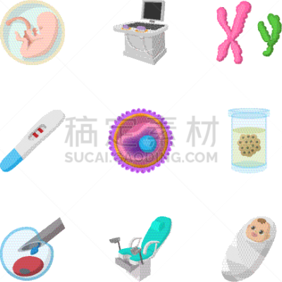 婴儿,胃,时尚,卡通,分离着色,数字9,妇科专家,布置,收集,爱