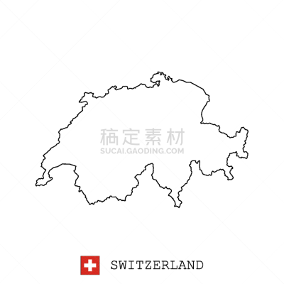 矢量,细的,线条,瑞士,直的,极简构图