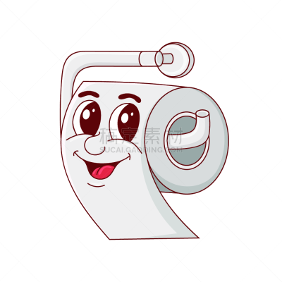 矢量,绘画插图,卫生纸,卡通,一个物体,背景分离,卫生间,毛巾,公共建筑,剪贴画