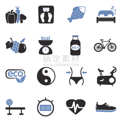扁平化设计,矢量,绘画插图,双色,计算机图标,健康生活方式,脉搏图,阴阳符,运动,一个物体