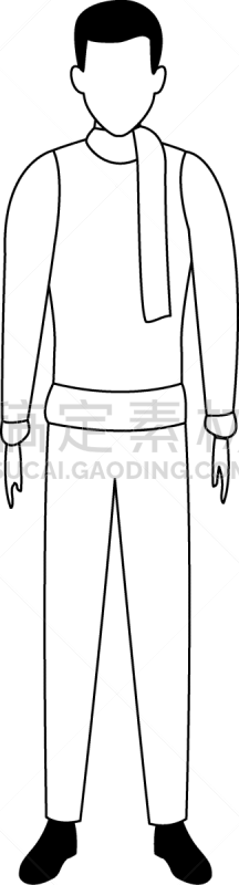 avatar man standing icon flat design