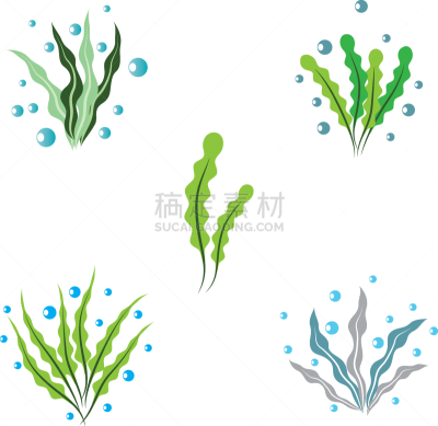 seaweed logo template icon
