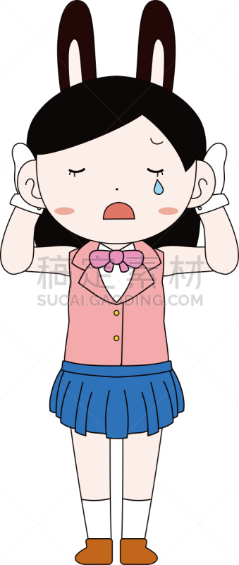 女孩,水手服,兔耳朵,通俗音乐人,可爱的,休闲游戏,宅男,惊骇,一个人,引座员