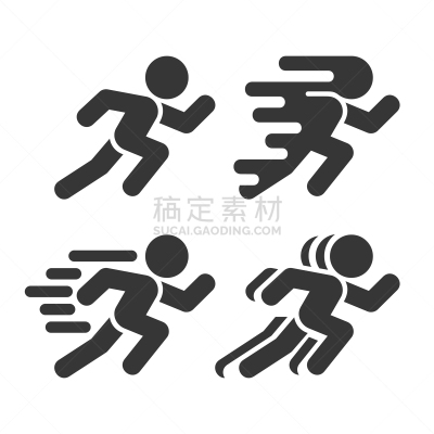 慢跑,计算机图标,矢量,白色背景,动机,商务,运动,背景分离,迅速,腿