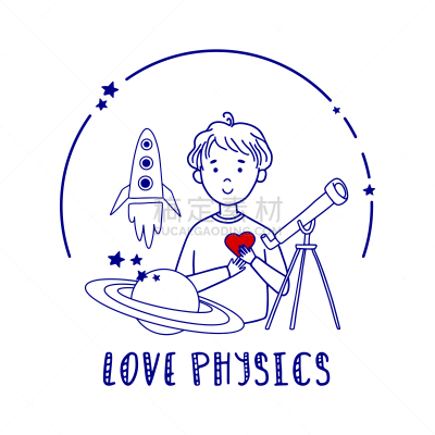 绘画插图,物理学,天文学,乱画,矢量,专门技术,背景分离,发现号,科学实验,科学家