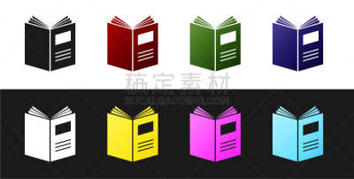 分离着色,书,开着的,计算机图标,黑白图片,传媒,图书馆,书店,现代,布置