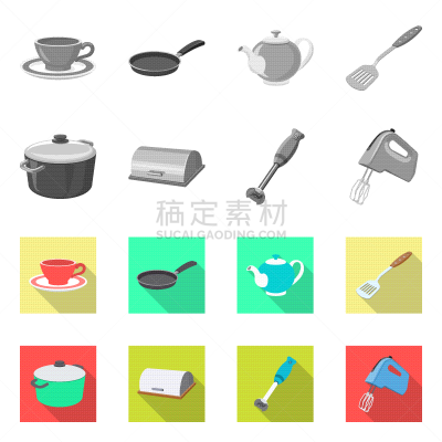式样,计算机图标,厨房,红色,金属,铝的,家庭生活,图像,收集,烹调