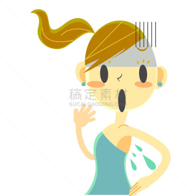 可爱的,恶作剧,女孩,除痣,情绪压力,痛苦,白色背景,女性,生活方式