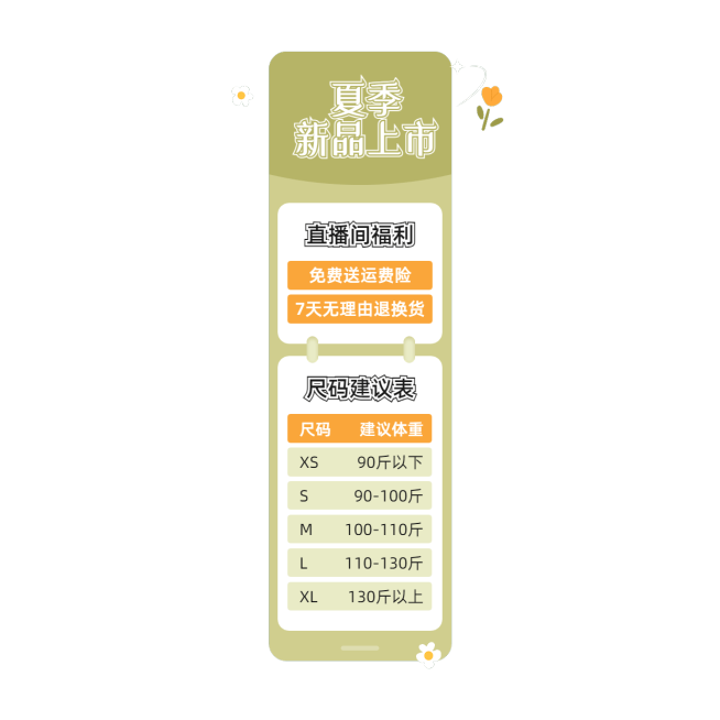 电商服装直播竖版贴片预览效果