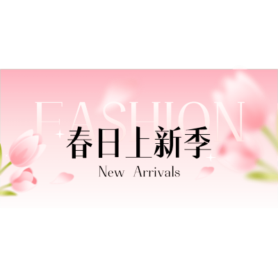 唯美清新服装女装直播横版贴片