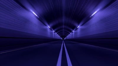 隧道公路行驶快速无边无缝环路 