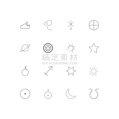 轮廓,直的,天文学,计算机图标,图像,矢量,天王星,行星,标志,月亮