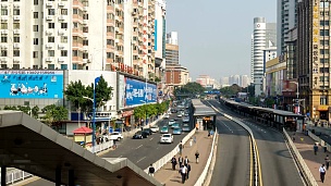  延时 广州中央商务区的交通