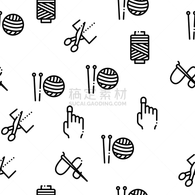 矢量,针织品,四方连续纹样,符号,概念,床单,图像,组物体,细的,设备用品