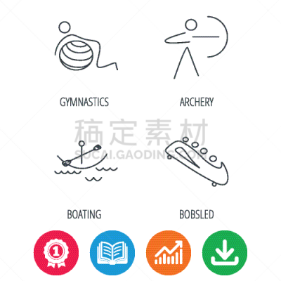 箭术,体操,计算机图标,夏天,轮廓,直的,普拉提 ,航海,生长,下载