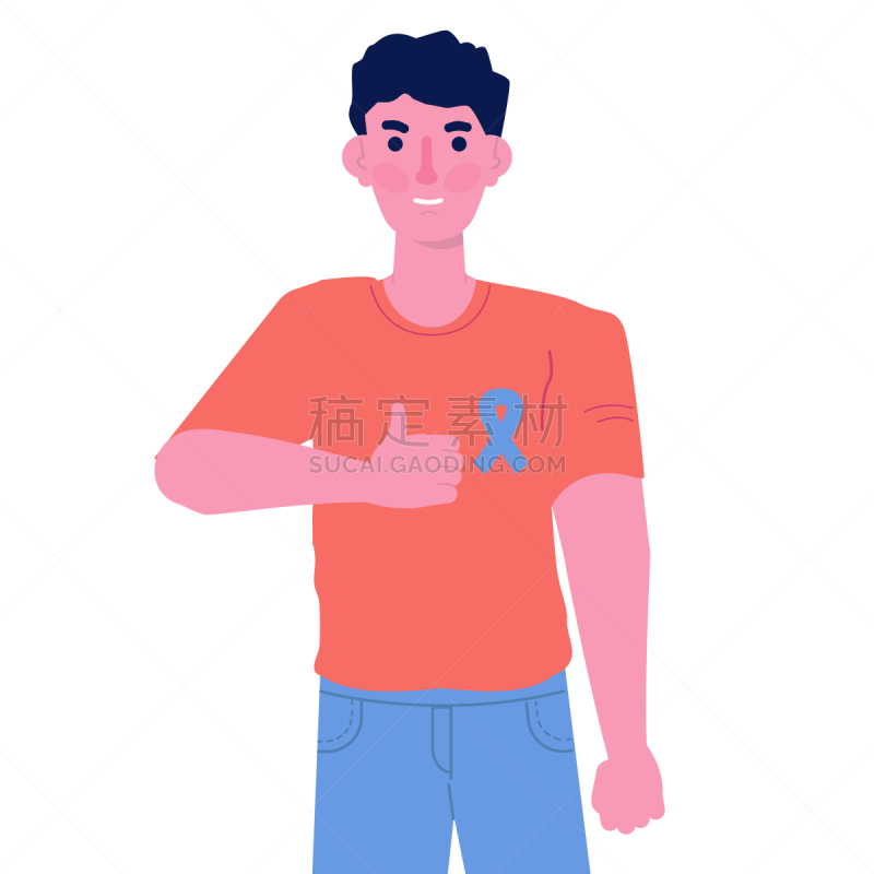 前列腺癌,绘画插图,蓝色,矢量,男人,缎带,性格,慈善义演,健康保健,衬衫