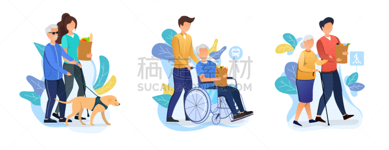 老年人,三个人,计划书,代表,老年男人,健康保健,护士,社会工作者,食品,一个人