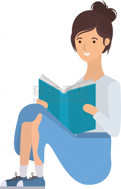女人,书,世界读书日,图书馆,书店,女孩,分离着色,坐,叉腰,享乐