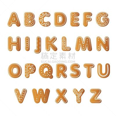 生姜,字母,饼干,单词,背景分离,蛋糕,面包,食品,品牌名称,节日