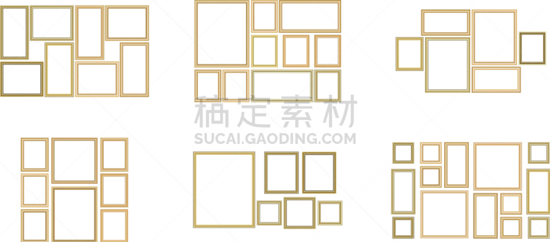 华丽的,照片,黄金,国境线,边框,华贵,模板,布置,排列