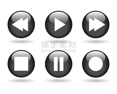 绘画插图,方向,闪亮的,计算机图标,矢量,进行中,按钮,唱片,停止