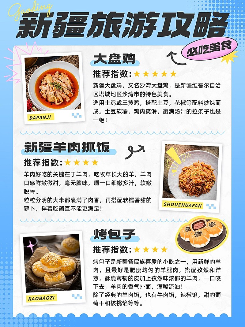 旅游出行新疆攻略指南小红书配图