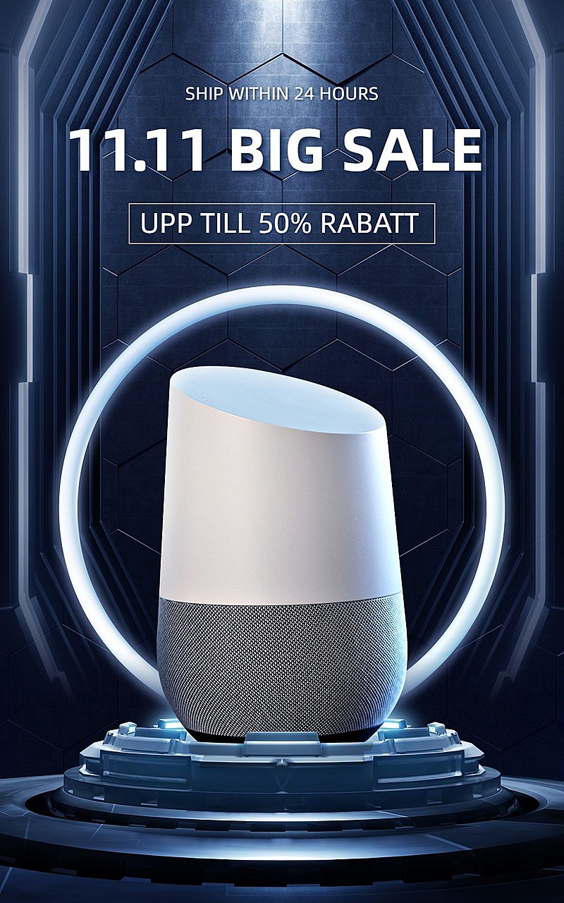 科技感双11跨境电商数码家电音响电商竖版海报