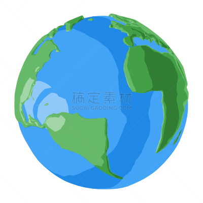 三维图形,非洲,美洲,漫画,明亮,球体,绿色,蓝色,自然美,探险