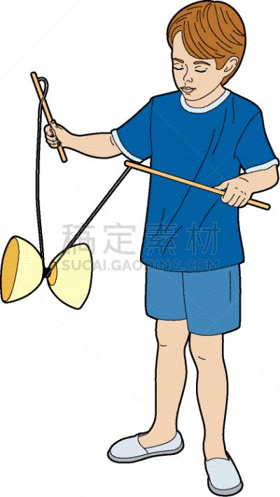 空竹,儿童,男孩,矢量,轮流抛接,表演者,图像,马戏团,站