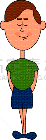 男孩,绿色,动画片,可爱的,衬衫,裤子,图像,性格,矢量,微笑