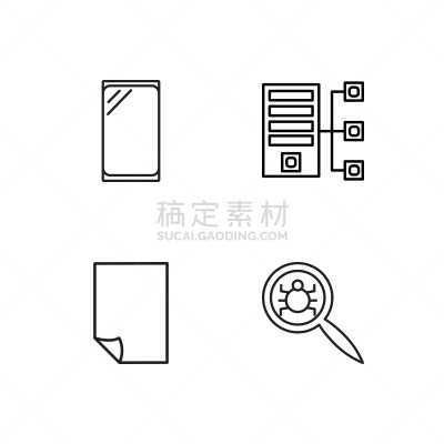 轮廓,商务,计算机图标,简单,数据,计算机,男人,概念,网络服务器,布置