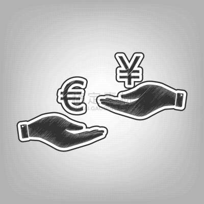 手,外汇局,商务,里拉符号,铅笔,图像,矢量,模仿