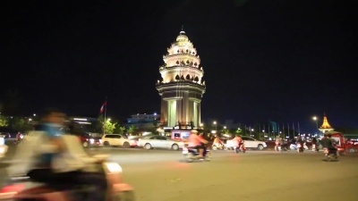 柬埔寨夜城景观