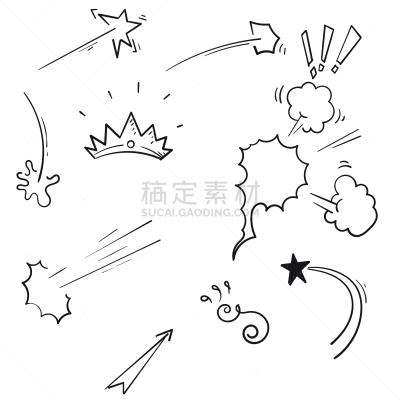 卡通,天气,黑色,动物手,白色背景,华丽的,边框,铅笔,云,简单
