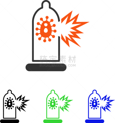 损坏的,计算机图标,平坦的,避孕品,杀精膏,洞,丑陋,意外事件