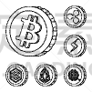 分离着色,银行业,轮廓,商务,波纹,部分,黄金,收集