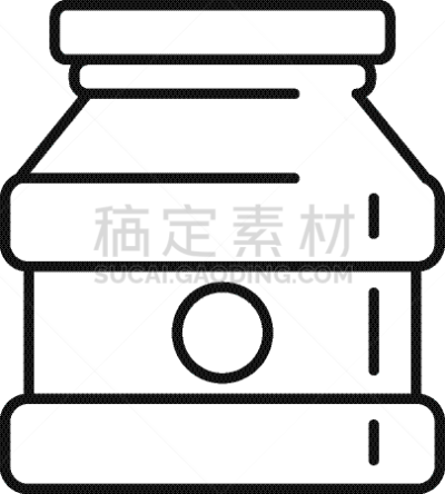 轮廓,广口瓶,果酱,素食,计算机图标,高雅,夏天,黑色,纸,自制的