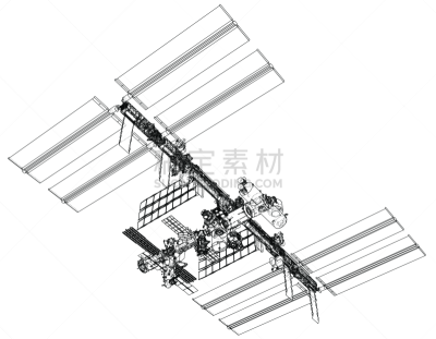 太空船,轮廓,矢量,未来,空间站,几何形状,蓝图,技术,火箭,车站
