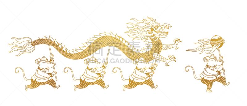 2020,贺卡,符号,老鼠,日历,龙,金属,白色,传统,传单