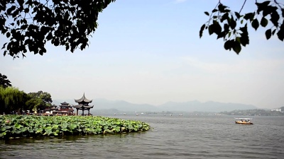 中国杭州-西湖游客
