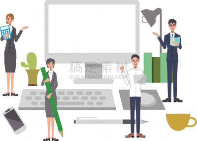 绘画插图,商务人士,商务,图表,从容态度,保险,女人,新入社成员,市场营销,20到29岁