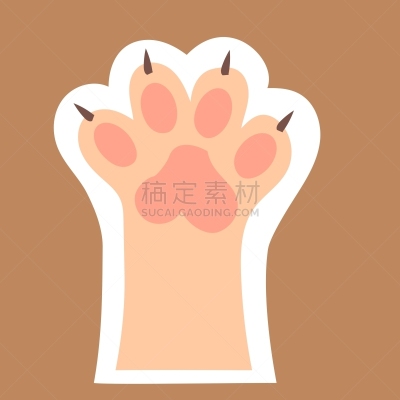 猫,爪,爪印,分离着色,白色,宠物,脚印,野生动物,图像,模仿