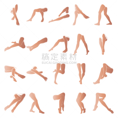 矢量,白色背景,女性,分离着色,腿,波兰,背景分离,修脚,布置