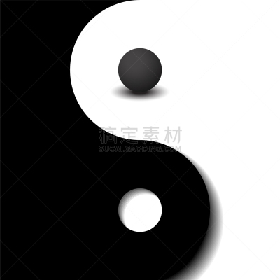 球体,阴阳符,三维图形,黑白图片,白色,平衡,全球通讯