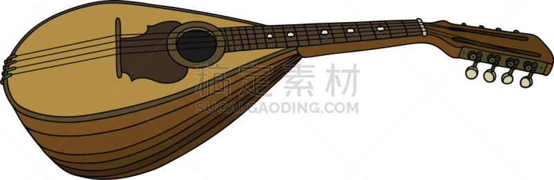 葡萄牙,曼陀林,非都市风光,木制,古老的,小的,音乐,民间音乐,图像,矢量