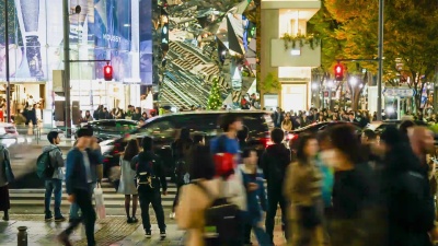 日本原宿拥挤的时间