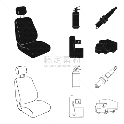 蜡烛,汽车头枕,椅子,汽车,轮廓,黑色,安全的,收集,服务