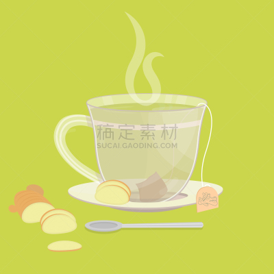 小包,茶树,生姜,饮料,蔬菜,热,清新,香料,杯,食品