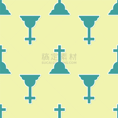 分离着色,墓碑,十字形,绿色,图标,坟墓,暗色,怪异,古老的