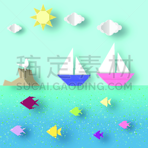 礁石,帆,海鸥,船,地形,过去,云景,背景分离,云,客轮
